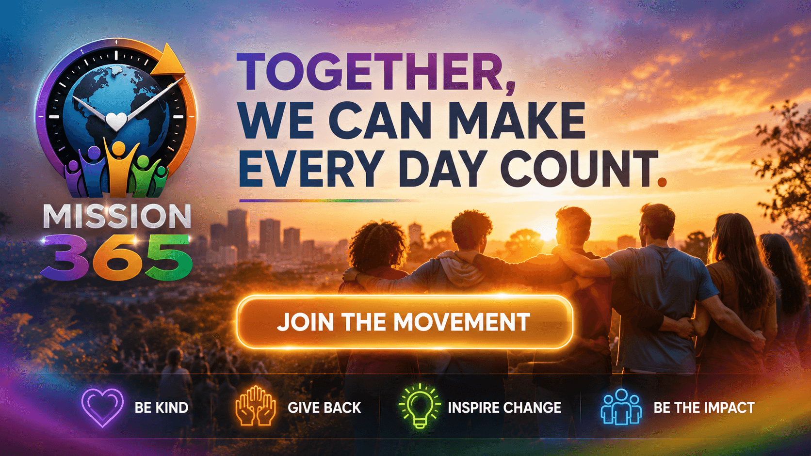 Mission 365 community at sunrise